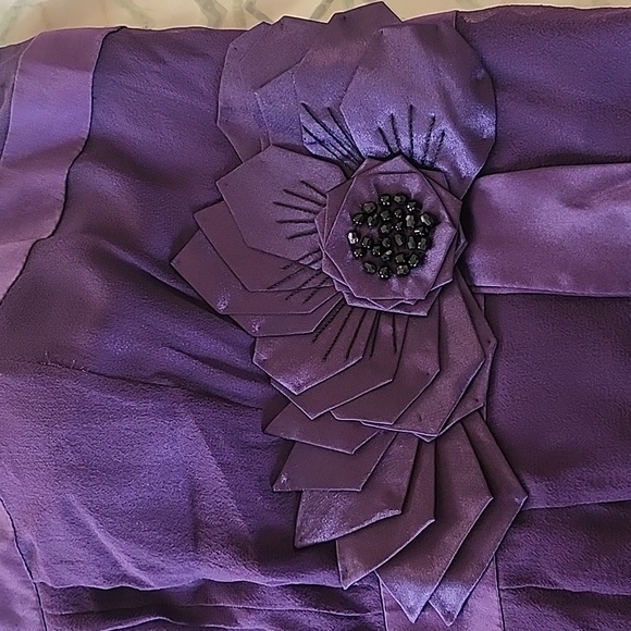 Sue Wong purple silk cocktail dress - Picture 5 of 8